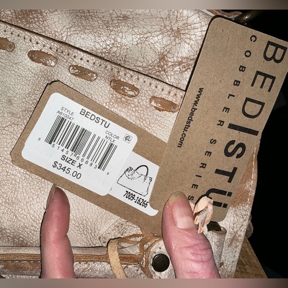 NWT Bed Stu Leather Rockaway Shoulder Crossbody Bag Tote Nectar Lux MSPR $345 - Picture 3 of 16